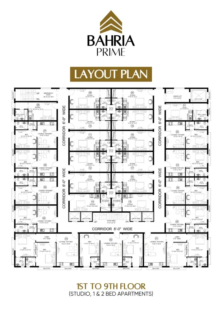 Bahria-Prime-Floor-Plan-1st-9th floor plan