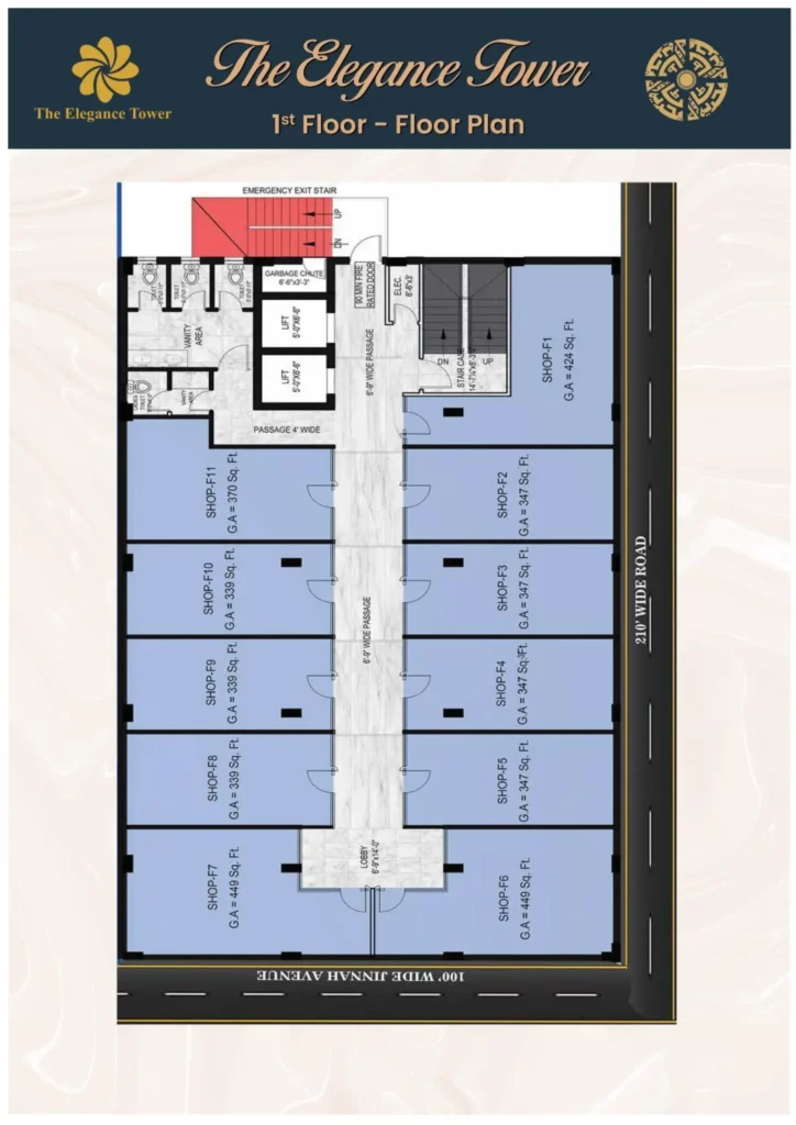 elegance tower 1st floor plan