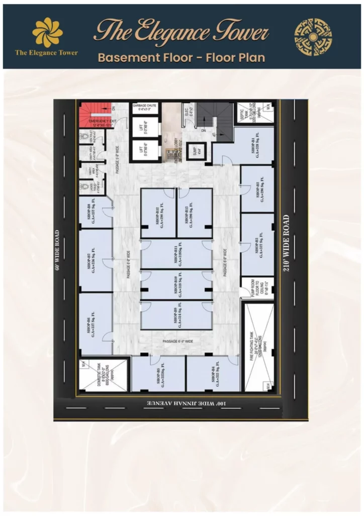 elegance tower basement plan